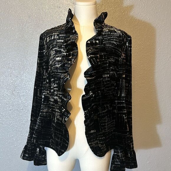 Armani collezioni women’s button front velvet blazer size 10 - Picture 6 of 11
